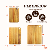 Planche à découper en bois d'acacia, planche à découper en bois massif, adaptée aux cuisines professionnelles et domestiques, vente en gros et livraison directe possibles