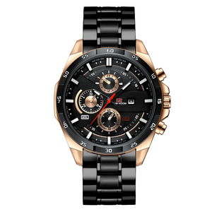 Montre à quartz multifonctionnelle pour homme, montre chronographe en acier inoxydable pour homme - Product Image 3