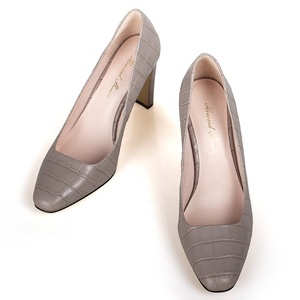 Escarpins élégants à <span class=keywords><strong>talon</strong></span> <span class=keywords><strong>carré</strong></span> en cuir de vachette, <span class=keywords><strong>bout</strong></span> <span class=keywords><strong>rond</strong></span>, confortables pour l'extérieur et le bureau, talons en cuir véritable personnalisables - Product Image 6