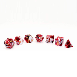DESKJOY 7-Piece Bulk Two-<strong>Color</strong> (Red White) 20mm Polyhedral Acrylic <strong>Dice</strong> Direct Factory Supply for DND Dungeons Dragons Games - Product Image 5
