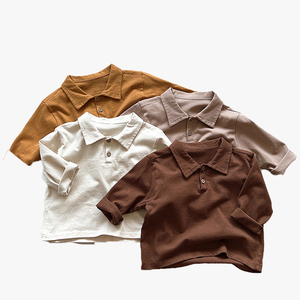 เสื้อยืดแขนยาวเด็ก เสื้อโปโล ฤดูใบไม้ร่วง สไตล์ใหม่ เด็กชาย เด็กหญิง เด็กวัยหัดเดิน สไตล์เรโทร ญี่ปุ่น เกาหลี อเนกประสงค์ อินเทรนด์ - Product Image 4