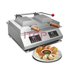 Machine automatique à boulettes frites Gyoza Machine à frire les petits pains frits à double poêle