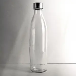Botella de vidrio de 1 litro con tapa de acero, merchandising personalizado - Product Image 2