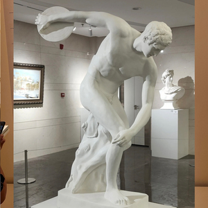 Escultura <span class=keywords><strong>de</strong></span> lanzador <span class=keywords><strong>de</strong></span> disco <span class=keywords><strong>de</strong></span> mármol para el hogar, <span class=keywords><strong>estatua</strong></span> masculina desnuda <span class=keywords><strong>de</strong></span> resina epoxi, hecha a mano, artesanías <span class=keywords><strong>de</strong></span> resina <span class=keywords><strong>de</strong></span> tamaño personalizado - Product Image 1