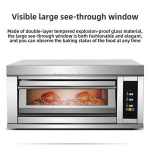 <span class=keywords><strong>Four</strong></span> à pain électrique <span class=keywords><strong>professionnel</strong></span> compact à un seul niveau et deux plateaux pour boulangerie et pâtisserie - Product Image 5
