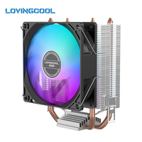 Fournisseur vérifié LOVINGCOOL, OEM ODM, refroidisseur de processeur personnalisé sur mesure avec logo, refroidisseur ATX, dissipateur thermique universel pour processeur, tubes de transfert de chaleur à contact direct