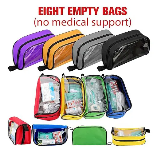 Plastic Zippered Waterproof Emergency First Aid Bag Medical Kit Home And Office First aid kit