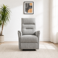 Fauteuil inclinable électrique moderne à dossier haut en tissu, fauteuil inclinable électrique, canapé simple pour salon