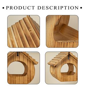 Mangeoire à oiseaux suspendue en bois pour cardinaux et pinsons - Nid d'oiseaux d'extérieur pour bleuets avec plateau à vers de farine, 7,5 x 7,2 x 6,9 pouces - Product Image 3