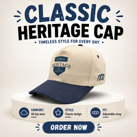 Gorra de Béisbol Retro Heritage de Algodón Suave con Estilo Atemporal y Alto Rendimiento de Comodidad para Uso Diario