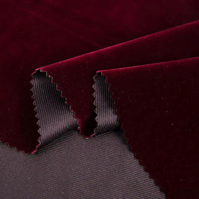 china manufacturer 100% polyester flocked velvet fabric for garment