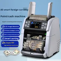 Weirong 6070pro Compteur de devises de qualité bancaire CIS Reconnaissance d'image Totalisateur de billets de banque mixtes 800 Pcs/Min Vertical Un demi trieur