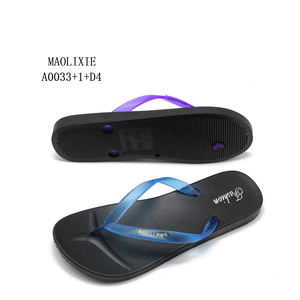 Maoli fabbrica a buon mercato all'ingrosso casa pantofole suola nera materiale pvc infradito - Product Image 3