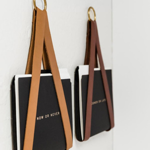 Wall-mounted bookshelf, leather hanging rope <b>shelf</b>, entryway/study wall storage and decoration <b>shelf</b>, custom-made. - Product Image 3