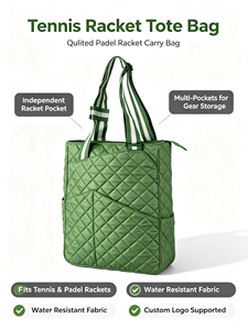 Mochila Deportiva de 30-40L con Correas Acolchadas de Nailon para Pádel, Bádminton, Raquetbol, Tenis, Tamaño Grande - Product Image 1