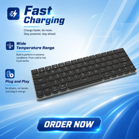 Keyboard Mekanik Ultra-Tipis Aluminium RGB 63-Tombol Hot-Swap, 2000mAh /Kabel USB-C untuk PC/Laptop