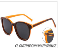 Lunettes de vue unisexes carrées de luxe à la mode, montures optiques en acétate à motif classique, orange gris, YIGOU FG1490