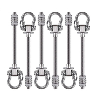 Crochet pivotant en acier inoxydable avec double écrous et rondelle - Boulon à œil rotatif pour sac de frappe, lit de yoga et aire de jeux extérieure