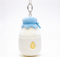 Porte-clés en peluche super doux personnalisé avec logo, en coton, design brodé, pour cadeaux promotionnels