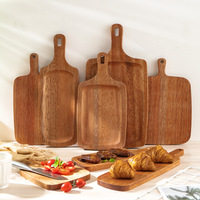 Planche à pizza rectangulaire en bois, plateau de service multifonctionnel pour viande et steak, planche à découper en bois – Vente en gros d'articles de cuisine