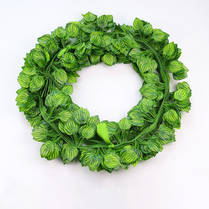 Guirnalda <span class=keywords><strong>de</strong></span> hojas <span class=keywords><strong>de</strong></span> hiedra <span class=keywords><strong>de</strong></span> seda Artificial para decoración del hogar, plantas colgantes para pared, boda, jardín y oficina, 12 E-L088, 230 cm - Product Image 4