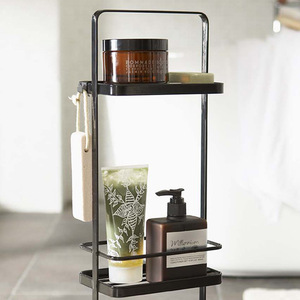 Bathroom Organizer Light Luxury Floor-standing Three-tier Draining Dust-proof <b>Storage</b> <b>Rack</b> for Bathroom and Living Room - Product Image 3