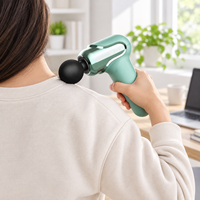 Mini pistolet de massage portable avec écran LCD, masseur musculaire profond rechargeable, pistolet de percussion électrique professionnel pour fascias