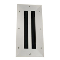 Diffuseur linéaire à fentes encastrable moderne pour CVC, grille d'air invisible en aluminium pour plâtre, sortie d'air blanc thermolaqué