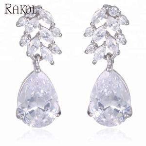 RAKOL EP048 Boucles d'oreilles en cristal de mariée zircon à bas prix - Product Image 5