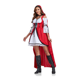 Halloween nouveau costume de scène <span class=keywords><strong>d</strong></span>'<span class=keywords><strong>aventure</strong></span> de forêt de conte de fées uniforme de jeu rouge - Product Image 3