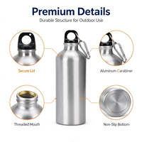 Bouteille d'eau en aluminium personnalisable 300-750 ml, canettes en aluminium pour boissons, pour le camping, les voyages, vaisselle écologique
