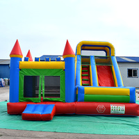 Château gonflable combiné pour enfants, PVC renforcé professionnel et écologique, fêtes et location, garantie 3 ans