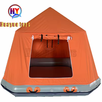 Camping aquatique banc gonflable tente flottante radeau de pêche gonflable bateau plate-forme d'eau flottante radeau avec tente