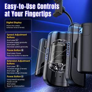 เซ็กซ์ทอยช่วยตัวเองสำหรับผู้ชาย-7.8in ปรับระดับความยาวได้9นิ้วเซ็กซ์ทอยสำหรับผู้ชายพร้อมแขน<span class=keywords><strong>2</strong></span>ข้างและโทรศัพท์ - Product Image 4