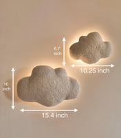 Ensemble de 2 veilleuses nuage LED pour chambre de bébé, décoration murale pour chambre d'enfant
