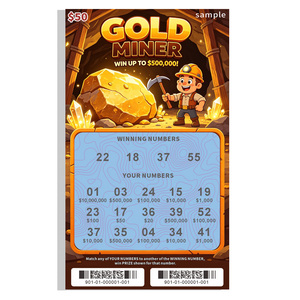 Boletos de Lotería Rasca y Gana con Temática Dorada Personalizados al por Mayor, Servicio de Diseño Gratuito, Impresión Digital - Product Image 5