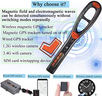 Détecteur Portable HK809 HK007 Raksa 021 pour Localisation GPS, Traceur, Caméra Cachée Filaire ou Sans Fil, Scanner de Signal