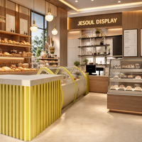 Vitrina para Pastelería, Exhibidor de Panadería, Estante para Exhibición de Pan, Vitrina para Pasteles, Mostrador de Café, Mostrador de Caja, Muebles Personalizados