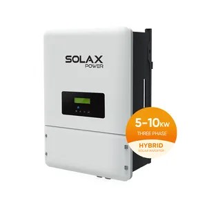 Solax Inverter matahari hibrida, Ac Dc 48V 230V 5,5kw 8Kw 10Kw 15 Kw Top 10 Power 3 fase Inverter sinus murni dengan baterai