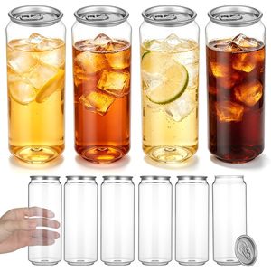 Impression de logo personnalisé sur des canettes en PET transparentes pour boissons froides, café, soda, avec couvercles faciles à ouvrir, canettes en PET avec anneau d'ouverture - Product Image 1