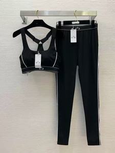 Al Yoga Suit Color Contraste Cloud Leica Sport Leica Tights High Elastic Cushion Conjunto de correa ajustable - Product Image 5