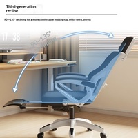 Chaise de jeu ergonomique, chaise de bureau à domicile, chaise d'ordinateur avec dossier confortable pour chambre à coucher, bureau