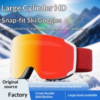 Masque de ski enfant double couche anti-buée HX054 en TPU, vision large, haute définition, protection intérieure/extérieure