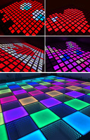 Dalles de sol interactives à capteur LED 30x30cm pour jeux de danse, écrans de jeu pour parcs sportifs, maisons de jeux, centres commerciaux - Plusieurs couleurs