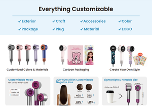 Bán Buôn OEM Tốc Độ Cao BLDC Xách Tay Pet Máy Sấy Tóc Máy Sấy Tóc Chuyên Nghiệp Salon Hộ Gia Đình Ion Thông Minh Máy Sấy Tóc - Product Image 6