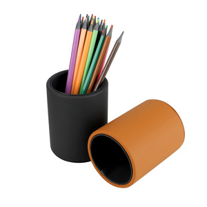 Porte-stylo en cuir <span class=keywords><strong>de</strong></span> vachette véritable <span class=keywords><strong>Vintage</strong></span> Style rétro <span class=keywords><strong>organisateur</strong></span> <span class=keywords><strong>de</strong></span> <span class=keywords><strong>bureau</strong></span> pour stylos brosses <span class=keywords><strong>bureau</strong></span> papeterie boîte <span class=keywords><strong>de</strong></span> rangement - Product Image 1