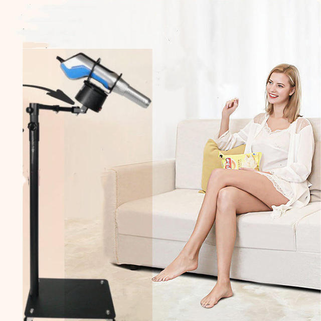 Iteracare Automatic Revolve Terahertz Blower Stand Foldable Wheels Wand Triangle Holder Stainless Steel Metal Home Use Therapy