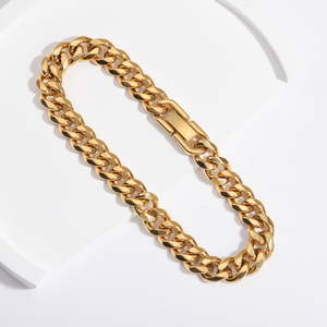 Bracciale a Catena Curb Cuban Link in Acciaio Inossidabile dal Design Minimalista alla Moda, Gioielli da <span class=keywords><strong>Uomo</strong></span> Unisex da Polso, Idee Regalo - Product Image 5