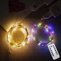 USB-Fernbedienung Innenbereich 10m Acht-Funktionen LED Kupferdraht Sternenlicht Feenlicht Weihnachts- und Feiertagsbeleuchtung Dekorative Lichterkette