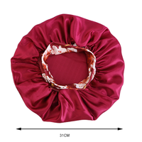 Bonnet de cheveux en Satin pour femmes, imprimé Floral, Large bande, couleur unie, Extra Large, soyeux